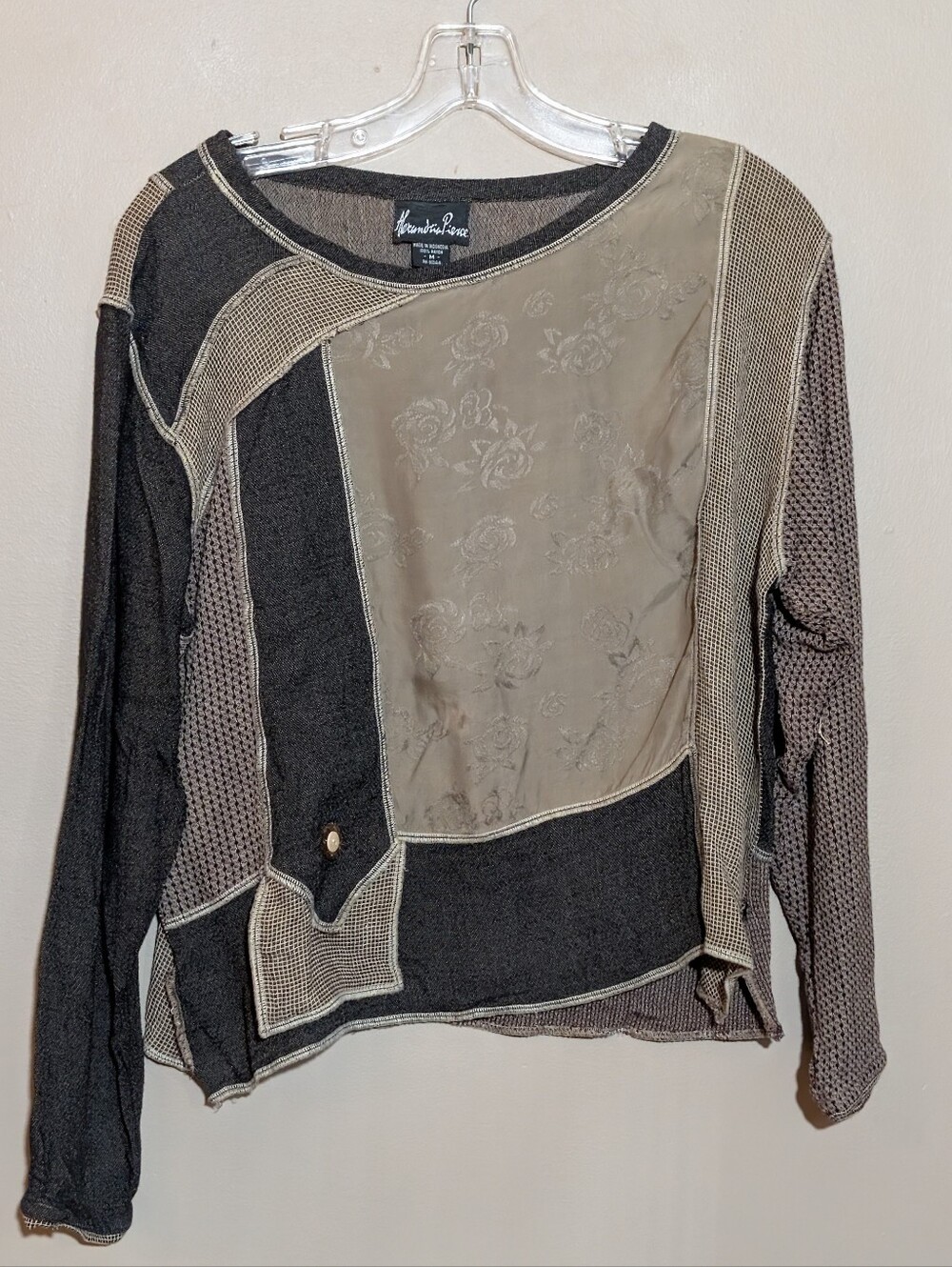 Alexandria Pierce Boutique Whimsy Goth Patchwork Top Medium